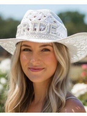 Twig & Arrow - Straw Bride, Cowboy Hat NWT